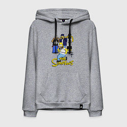 Толстовка-худи хлопковая мужская Simpsons - Cypress hill, цвет: меланж