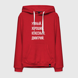 Мужская толстовка-худи Умный хороший классный Дмитрий