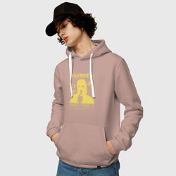 Толстовка-худи хлопковая мужская Bandit streetwear, цвет: пыльно-розовый — фото 2