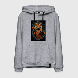 Мужская толстовка-худи Тигр тайский боксер