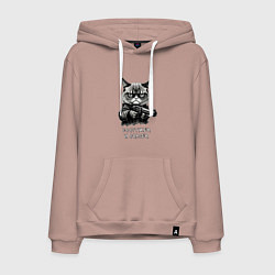 Мужская толстовка-худи Опасный кот