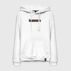 Толстовка-худи хлопковая мужская Hunter, цвет: белый