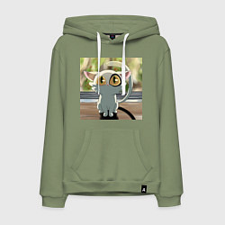 Толстовка-худи хлопковая мужская Судзумэ закрывающая двери Дайджин, цвет: авокадо