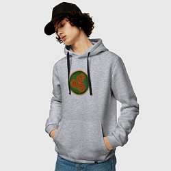 Толстовка-худи хлопковая мужская Кельты Rome: Total War, цвет: меланж — фото 2