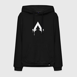 Толстовка-худи хлопковая мужская Логотип Apex с подтеками, цвет: черный