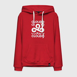 Толстовка-худи хлопковая мужская Cloud9 - in logo, цвет: красный