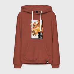 Мужская толстовка-худи Каскадеры Райан Гослинг и Эмили Блант