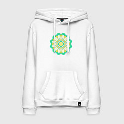 Мужская толстовка-худи Мандала зеленых оттенков