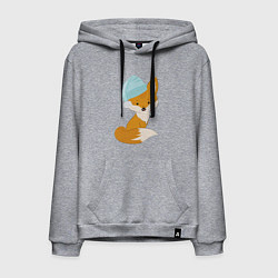 Мужская толстовка-худи Лисичка в шапке