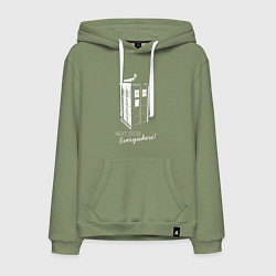 Мужская толстовка-худи Остановка тардис везде