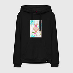 Мужская толстовка-худи Милый зайчонок с барабаном