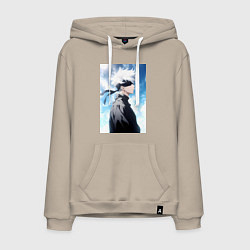 Мужская толстовка-худи Магическая битва Сатору Годзё в повязке