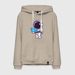 Мужская толстовка-худи Астронавт с ноутбуком