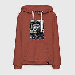 Мужская толстовка-худи Леопард панк из Нью-Йорка - нейросеть