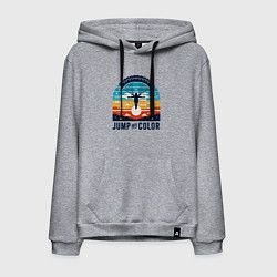 Мужская толстовка-худи Парашютист на фоне закатного неба ретро винтаж