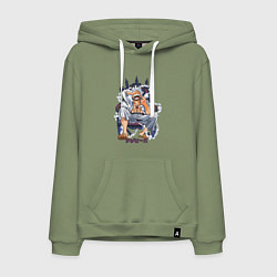 Мужская толстовка-худи One piece дым smoke