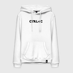 Мужская толстовка-худи Иностранная надпись cntrl c