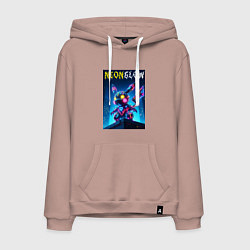 Мужская толстовка-худи Neon glow - cyber Pikachu