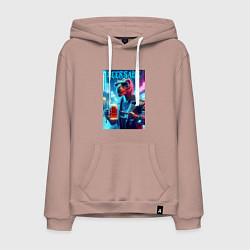 Мужская толстовка-худи Cyber cool dude Dino - ai art fantasy