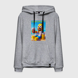 Мужская толстовка-худи Minecraft and Simpsons collaboration - ai art