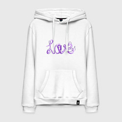 Мужская толстовка-худи Love написанный от руки с линиями вокруг