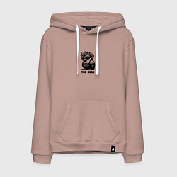 Мужская толстовка-худи Крутой голубь в очках и надпись - The Boss