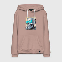 Мужская толстовка-худи Pixel skull - ai art fantasy