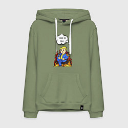 Мужская толстовка-худи Vault boy in the fire