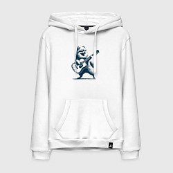 Мужская толстовка-худи Шпиц играет на гитаре укулеле