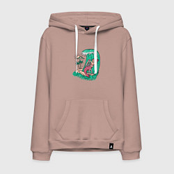 Мужская толстовка-худи Серфер и русалка