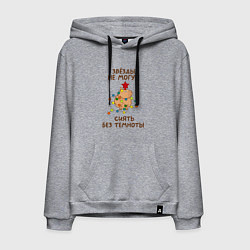 Мужская толстовка-худи Капибара с гирляндой и звездой: звезды не могут си