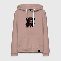 Мужская толстовка-худи Страшный черный монстрик