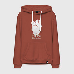 Мужская толстовка-худи RATM - white fist