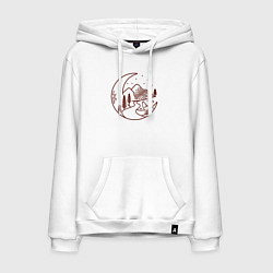 Мужская толстовка-худи Волк в ночи