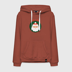 Мужская толстовка-худи Дед Мороз в ёлочном шарике