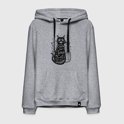 Мужская толстовка-худи Keep calm and love cats