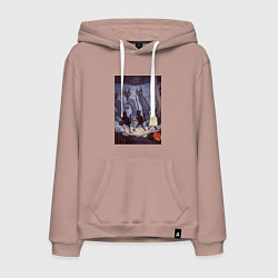 Мужская толстовка-худи Коты на хэллоуин