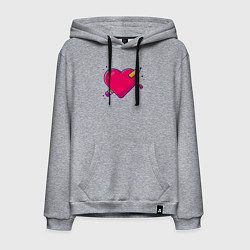 Мужская толстовка-худи Сердечко и карандаш