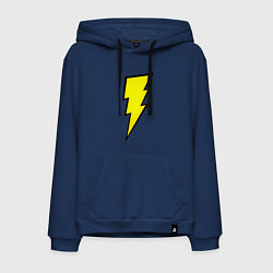 Толстовка-худи хлопковая мужская Shazam and Black Adam logo, цвет: тёмно-синий
