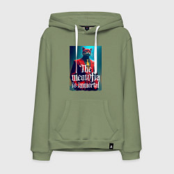 Мужская толстовка-худи Мяуфия бессмертна - мем