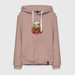 Мужская толстовка-худи Радостный гамбургер