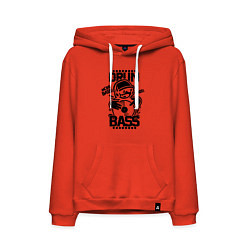 Толстовка-худи хлопковая мужская Drum n Bass: More Bass цвета рябиновый — фото 1
