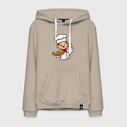 Мужская толстовка-худи Поварёнок с пиццей