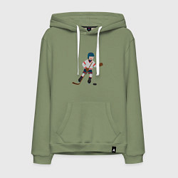 Мужская толстовка-худи Эмоциональный хоккеист