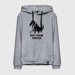 Толстовка-худи хлопковая мужская Godzilla best friend, цвет: меланж