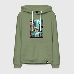 Мужская толстовка-худи Рик и Морти - панк жив