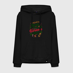 Мужская толстовка-худи Новогодняя атмосфера rockin around the christmas t