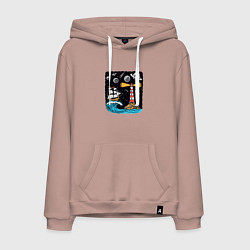 Мужская толстовка-худи Маяк и парусник