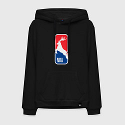 Толстовка-худи хлопковая мужская NBA Bucks, цвет: черный
