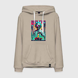 Мужская толстовка-худи Рик подарил Морти автомобиль - нейроарт